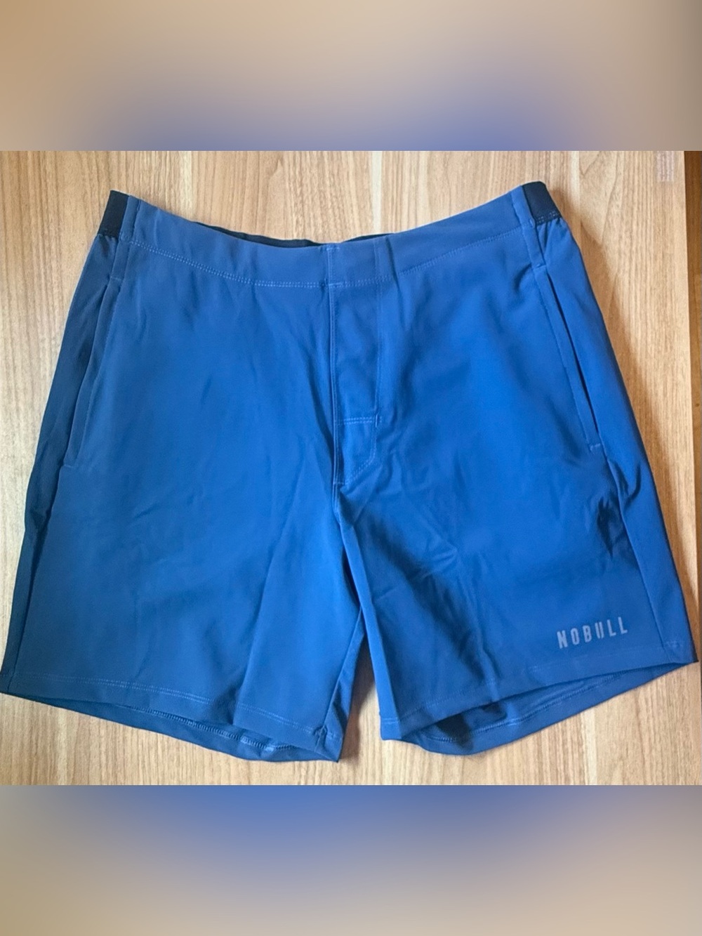 NOBULL Men’s Performance Training Drawstring Athletic Shorts Blue Size Large